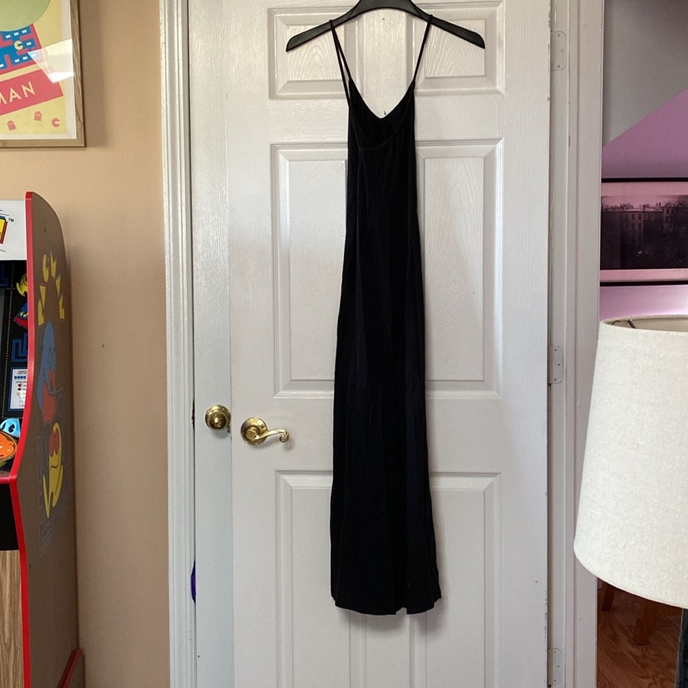 RVCA Surfer Skater Boho Black Cotton Maxi Dress